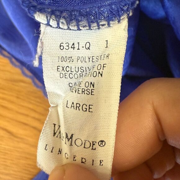 Val Mode Lingerie Women Nightgown Blue Large - Picture 4 of 4